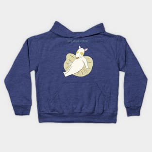 Busy doing nothing (Yuki the goat on a beanbag) Kids Hoodie